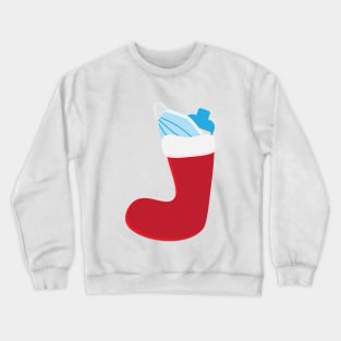 Funny Christmas 2020 Red sock with soap and face mask Crewneck Sweatshirt